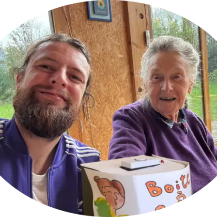 Léo and his grandmother Maguy